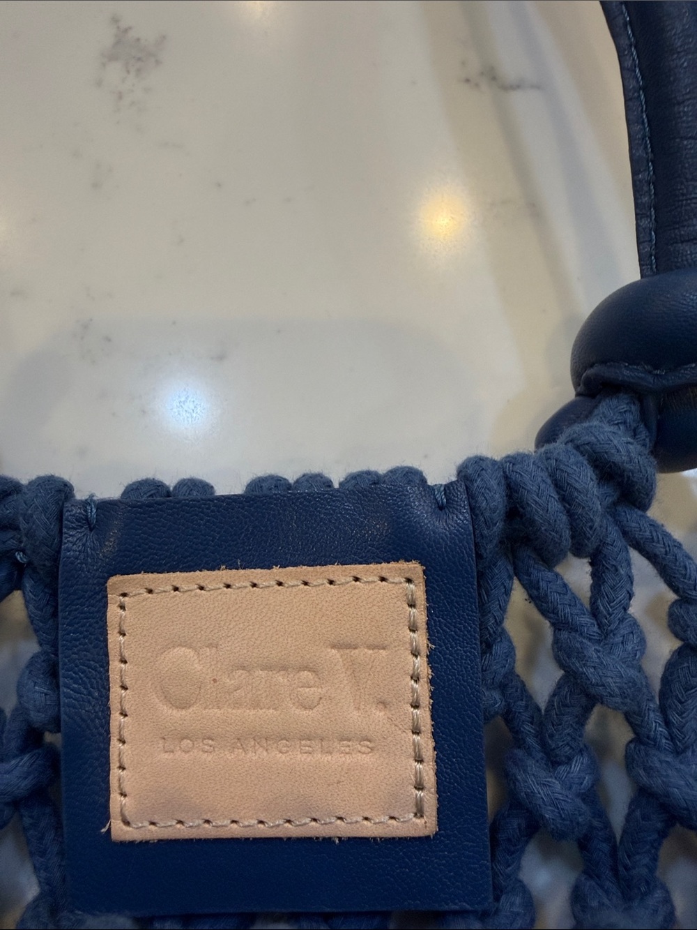 Clare V Blue Knotted Macramé Tote - Picture 2 of 8